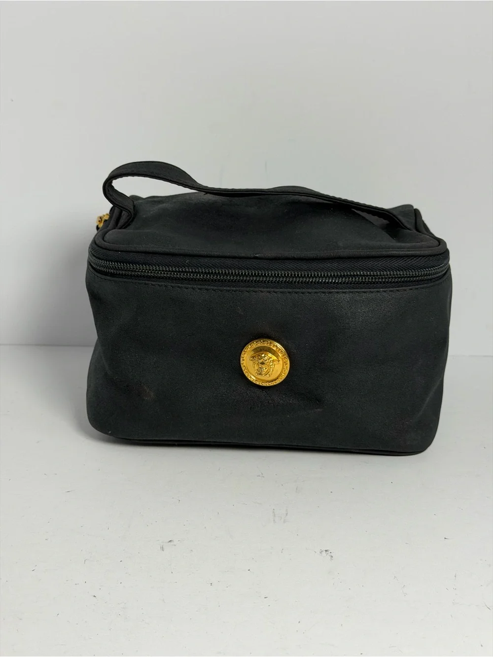 Gianni Versace Vintage Cosmetic Leather Bag